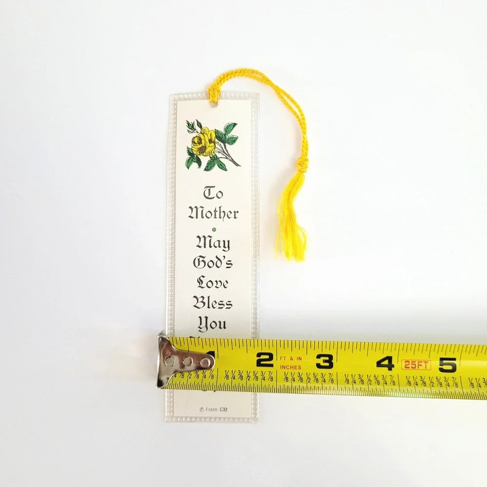 Vintage 70s God Bless Mother Bookmark St. Patrick's Cathedral New York Frano C32